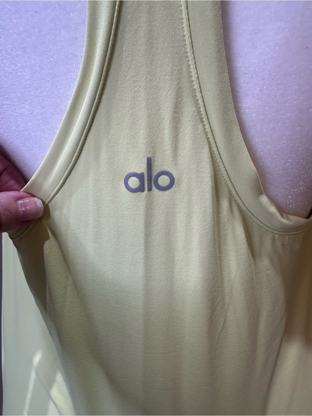 ALO Yoga Neon Lemon Scoop Neck Tank - Picture 2 of 3
